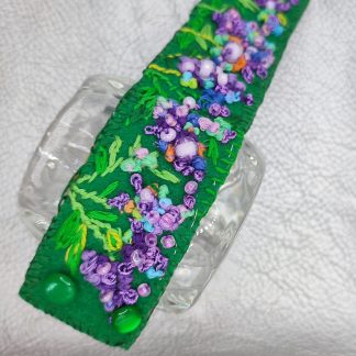 Lavender Bracelet Embroidered